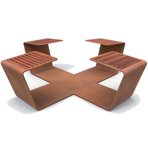 Banc public contemporain - CLIP  - Euroform K. Winkler GmbH - en acier galvanisé / sans dossier / sans accoudoirs