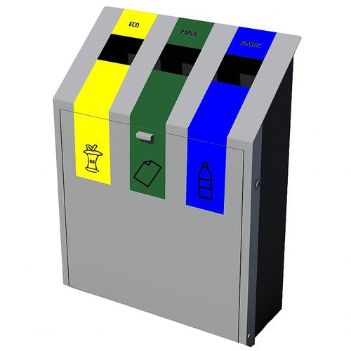 Poubelle publique - ECO - Euroform K. Winkler GmbH - de tri sélectif / en acier galvanisé / d'extérieur