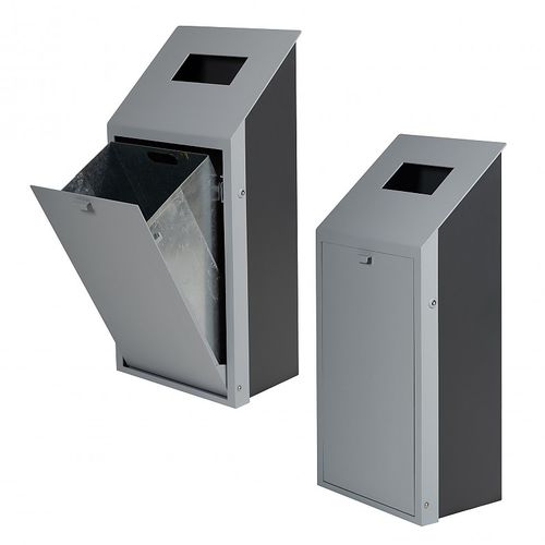 Poubelle publique - CUBE - Euroform K. Winkler GmbH - en acier galvanisé / à couvercle basculant / d'extérieur