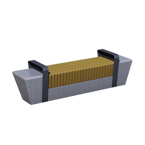 Banc public contemporain - ASHINGTON S - Euroform K. Winkler GmbH - en bois / en béton / sans dossier