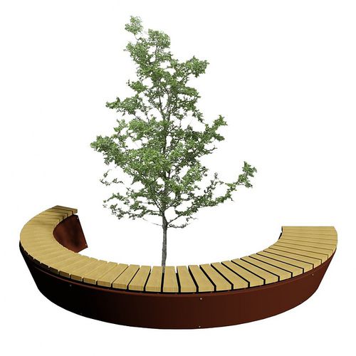 Banc public contemporain - FIRENZE - Euroform K. Winkler GmbH - en bois de feuillus / sans dossier / sans accoudoirs