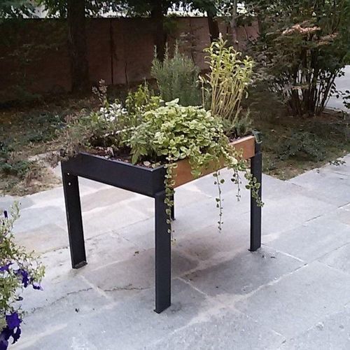 Carré potager en bois - ORTOFIORIERA - Euroform K. Winkler GmbH - en acier galvanisé / pour espace public / urbain