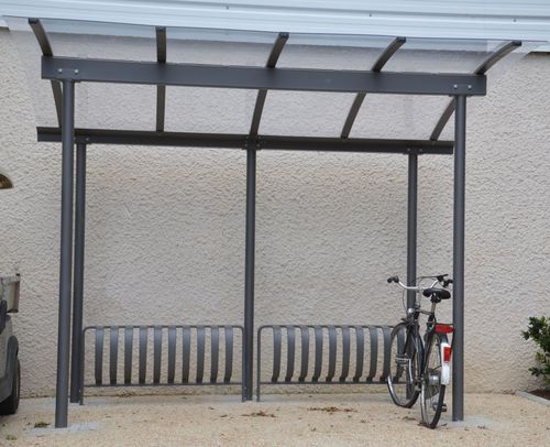 Abri vélo couverture en polycarbonate - COMBI BIKE - Euroform K. Winkler GmbH - en acier galvanisé / pour espace public / pour les zones urbaines