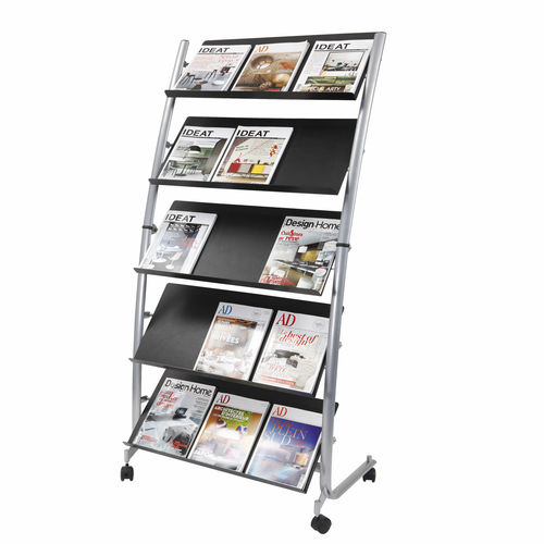 Porte-brochures en métal - DD5GM - ALBA - pour commerce / à roulettes