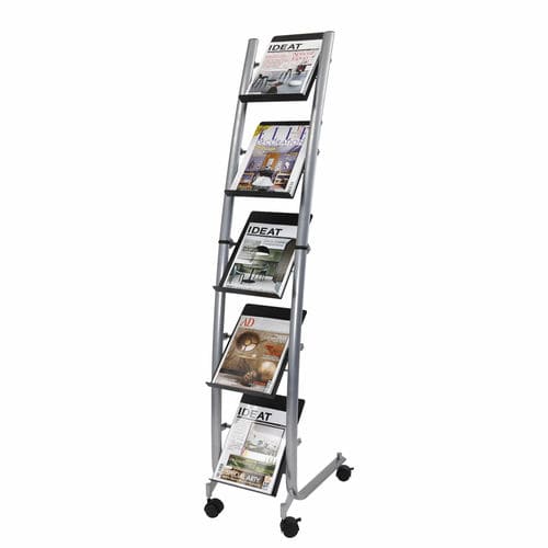 Porte-brochures autoportant - DD5PM - ALBA - en métal / pour commerce / à roulettes
