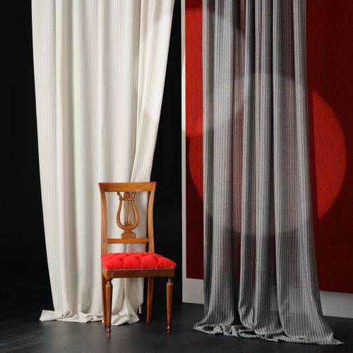 Voilage à rayures - UTOPIA  - Agena Srl - en laine / en lin / en polyester