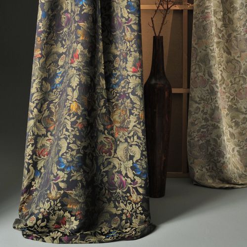 Tissu d'ameublement - LA GHIRLANDATA  - Agena Srl - pour rideaux / à fleurs / en polyester