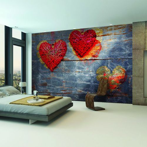 Papier peint contemporain - HEARTS - Agena Srl - en textile non-tissé / à motif / à effet dimensionnel