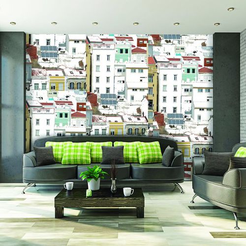 Papier peint contemporain - LA VILLE - Agena Srl - en textile non-tissé / scène / aspect tissu