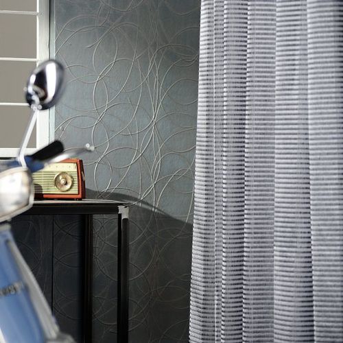 Tissu pour rideaux - JAY - Agena Srl - à rayures / en polyester / en lin