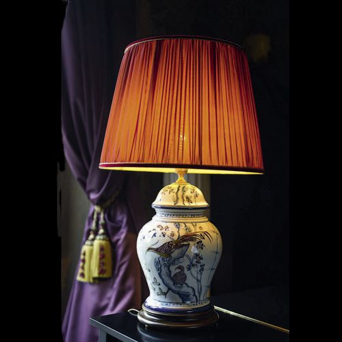 Lampe de table - FAGIANI - Le Porcellane - en soie / en bois / en porcelaine