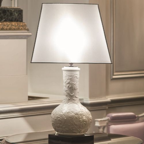 Lampe de table - CHARME - Le Porcellane - en tissu / en porcelaine / classique