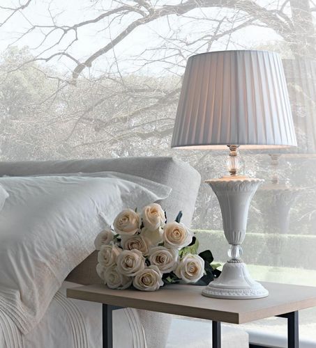 Lampe de table - VINTAGE - Le Porcellane - en cristal / en soie / en porcelaine