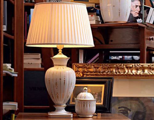 Lampe de table - FASCIA ORO - Le Porcellane - en porcelaine / classique / d'intérieur
