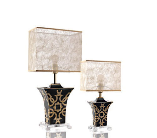 Lampe de table - TARSIA - Le Porcellane - en verre de Murano / en tissu / en PVC