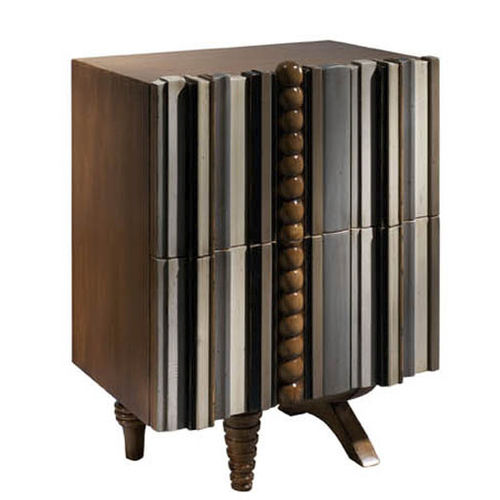 Table de chevet contemporaine - REINA - LOLA GLAMOUR - en bois laqué / avec piètement en bois / rectangulaire