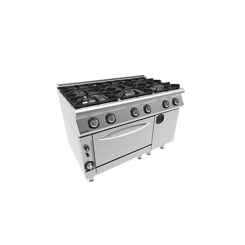 Cuisinière à gaz - 7KG 33 - INOKSAN - 6 foyers / 1 four / en inox
