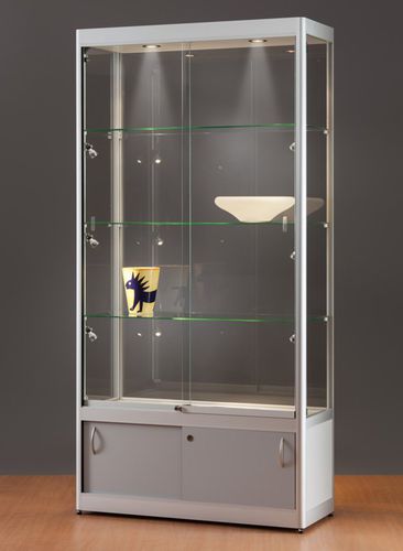 Vitrine contemporaine - 315 1000 WITH STORAGE - SDB Vitrinebouw BV - en verre / en bois / en aluminium anodisé
