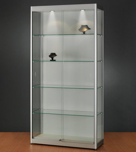 Vitrine contemporaine - 315 1000 WITH BACKPANEL - SDB Vitrinebouw BV - en verre / en bois / en aluminium anodisé