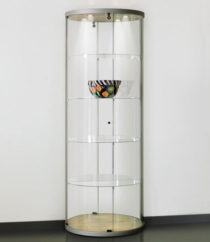 Vitrine contemporaine - CURVE HALF ROUND - SDB Vitrinebouw BV - en verre / en MDF laqué / aluminium