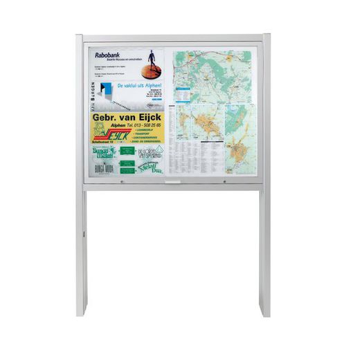 Panneau d'affichage mural - 1553 16xA4 DIN A0 - SDB Vitrinebouw BV - d'extérieur / magnétique / en verre