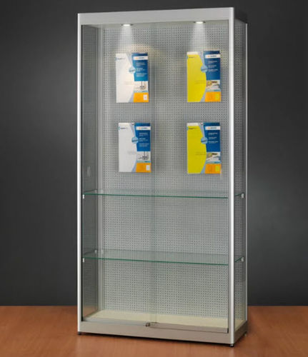 Vitrine contemporaine - 315 1000 WITH PERFORATED BACK - SDB Vitrinebouw BV - en verre / en bois / en aluminium anodisé