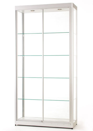 Vitrine contemporaine - 315 1000 WITH SECURITY PROFILES - SDB Vitrinebouw BV - en verre / en bois / en aluminium anodisé