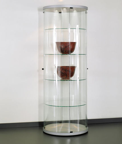 Vitrine contemporaine - CURVE ROUND - SDB Vitrinebouw BV - en verre / MDF / aluminium