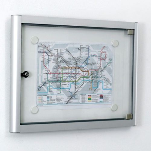 Panneau d'affichage mural - 332 2xA4 DIN A3 - SDB Vitrinebouw BV - d'intérieur / magnétique / en verre