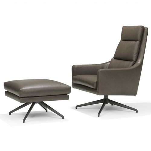 Fauteuil contemporain - BEL AIR - Linteloo - en cuir / en tissu / avec repose-pieds