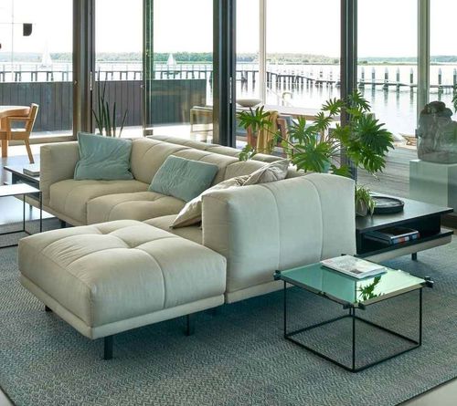 Canapé contemporain - DESIRE - Linteloo - en tissu / en cuir / avec rangement