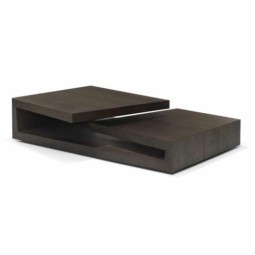 Table basse contemporaine - SAN - Linteloo - en chêne / avec piètement en chêne / avec rangement