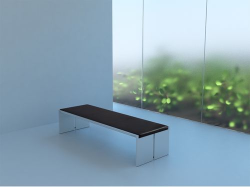 Banc de jardin contemporain - BQ 01 - spectrumdesign - en aluminium / pour musée