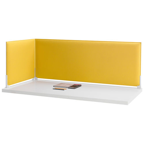 Panneau d'absorption acoustique sur bureau - CORNER  - Caimi Brevetti SpA - en fibre de polyester / double face / coloré