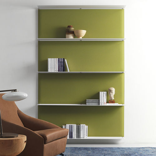 Système d'étagères mural - BLADE  - Caimi Brevetti SpA - contemporain / en acier à revêtement par poudre / en tissu acoustique