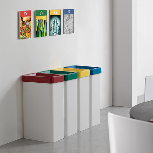 Poubelle en acier à revêtement par poudre - MAXI  - Caimi Brevetti SpA - en plastique / de tri sélectif / professionnelle