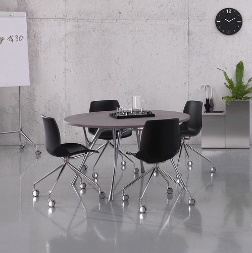 Table contemporaine - PEGASO CEMENTO  - Caimi Brevetti SpA - en composite / avec piètement en fonte d'aluminium / rectangulaire