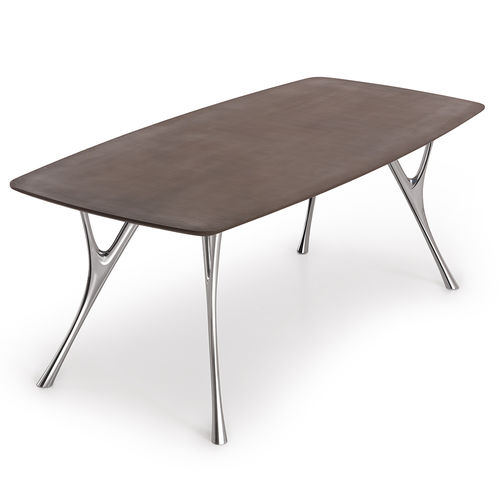 Table contemporaine - PEGASO METAL - Caimi Brevetti SpA - en composite / avec piètement en fonte d'aluminium / rectangulaire
