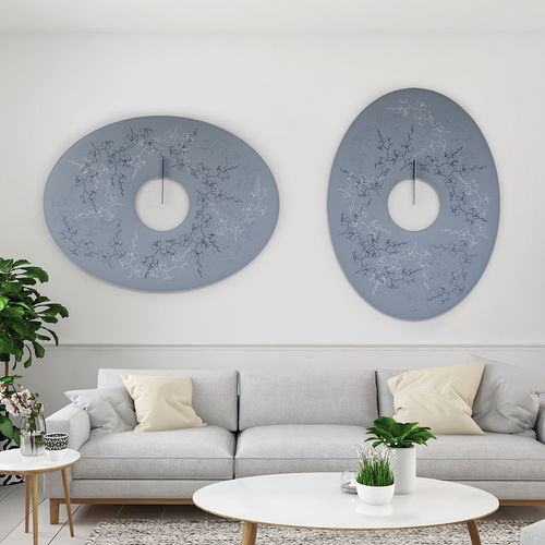 Panneau acoustique mural - SNOWSOUND ART  - Caimi Brevetti SpA - en fibre de polyester / rond / pour agencement intérieur