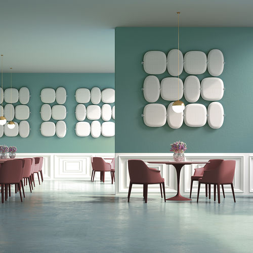 Panneau d'absorption acoustique mural - Snowgems - Caimi Brevetti SpA - en fibre de polyester / autres formes / aspect tissu