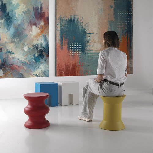 Tabouret contemporain - STILEMI - Caimi Brevetti SpA - en technopolymère / piètement central / double