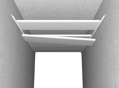 Faux-plafond en acier galvanisé - PM12 - Plafometal - en panneaux / pour entrée / d'intérieur