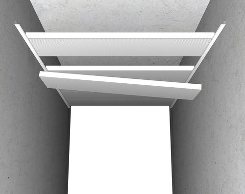 Faux-plafond en acier galvanisé - PM8 SF  - Plafometal - en panneaux / pour bureau / pour entrée