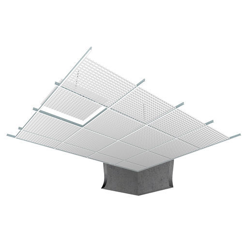 Faux-plafond en aluminium - MONOLINE - Plafometal - en panneaux / d'intérieur / ignifuge