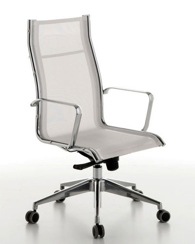 Fauteuil de bureau contemporain - NET - Manerba - en résille / avec repose-tête / à hauteur réglable