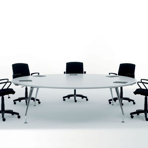 Table de réunion contemporaine - CLICK MANAGER - Manerba - en bois / ronde / professionnelle
