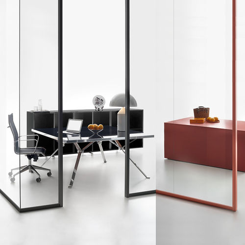 Cloison fixe - WALLSYSTEM - Manerba - vitrée / en bois / de bureau