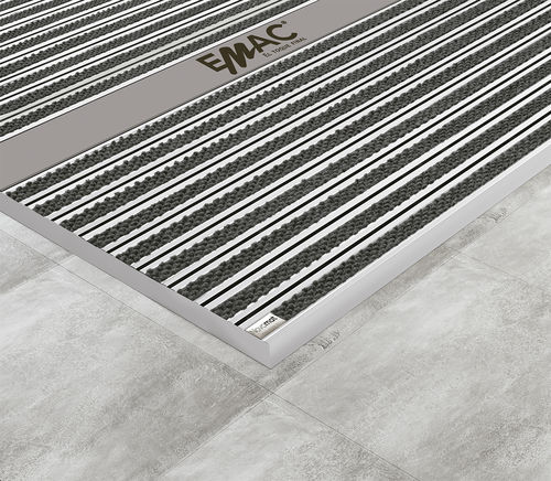 Tapis d'entrée professionnel - NOVOMAT® CUSTOM PLATE - EMAC - en inox / antisalissure