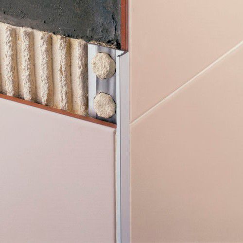 Profilé de finition en acier inox - NOVOPARED/SUELO STAINLESS STEEL - EMAC - pour carrelage / pour angle extérieur