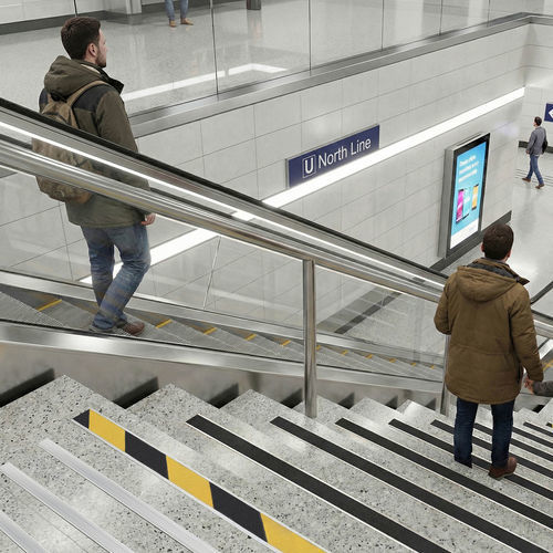 Revêtement de marche en aluminium anodisé - NOVOPLETINA&reg; SAFETY XL - EMAC - antidérapant